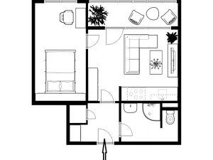 Pronájem bytu 2+kk, Brno, ulice Kosmonautů, 38 m2