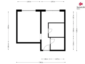 Pronájem bytu 1+1, Svitavy, Svitavská, 36 m2