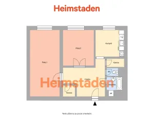 Pronájem bytu 2+1, Ostrava - Poruba, Čkalovova, 56 m2