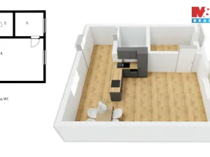 Prodej bytu 2+kk, Sázava, Sídliště 9. května, 42 m2