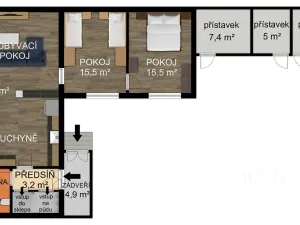 Prodej rodinného domu, Protivín, Čechova, 88 m2