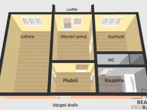 Pronájem bytu 2+1, Přerov, Za Humny, 49 m2