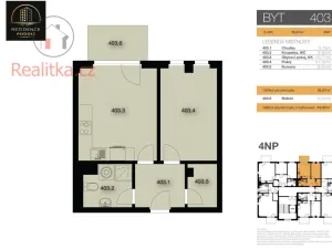 Prodej bytu 2+kk, Mělník, Vlasákova, 39 m2