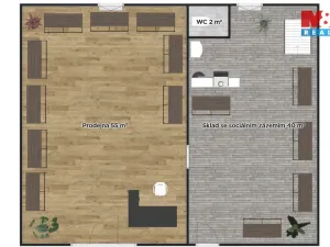 Pronájem obchodního prostoru, Církvice - Jakub, 100 m2