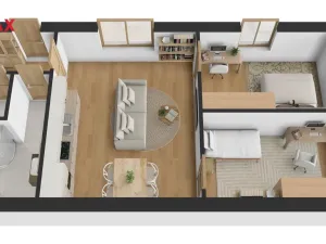 Pronájem bytu 3+kk, Hradec Králové - Pražské Předměstí, Blažíčkovo náměstí, 57 m2