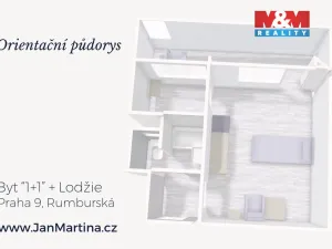 Prodej bytu 1+1, Praha - Střížkov, Rumburská, 26 m2