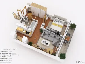 Prodej bytu 2+kk, Kladno - Kročehlavy, Polská, 41 m2