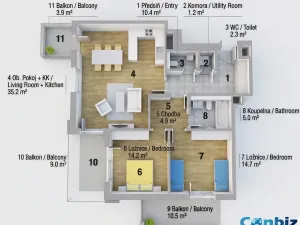 Prodej bytu 3+kk, Praha - Modřany, Zlochova, 87 m2