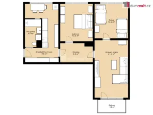 Pronájem bytu 3+1, Český Krumlov - Plešivec, Sídliště Plešivec, 78 m2