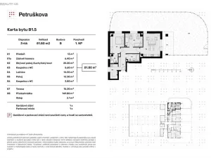 Prodej bytu 2+kk, Ostrava - Zábřeh, Petruškova, 53 m2