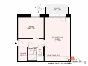 Prodej bytu 2+kk, České Budějovice - České Budějovice 2, J. Bendy, 39 m2