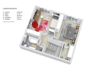 Prodej bytu 3+kk, Tuchoměřice, Nad Lávkou, 96 m2