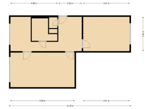 Pronájem bytu 2+1, Jirkov, Studentská, 61 m2