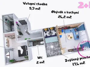 Prodej bytu 2+kk, Jihlava, Lazebnická, 65 m2