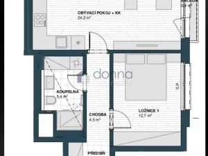 Pronájem bytu 2+kk, Praha, Hodkovická, 55 m2