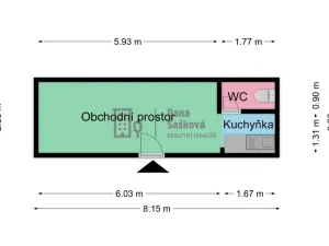 Pronájem obchodního prostoru, Jindřichův Hradec - Jindřichův Hradec I, nám. Míru, 18 m2