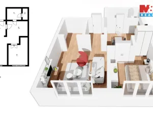 Prodej bytu 2+1, Moravská Třebová - Město, nám. T. G. Masaryka, 60 m2