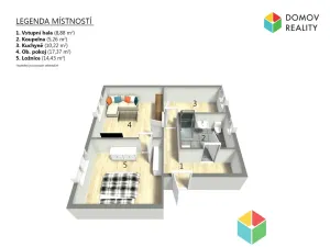 Prodej bytu 2+1, Beroun - Beroun-Město, Julia Fučíka, 62 m2