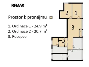 Pronájem ordinace, Praha - Nusle, Hradeckých, 62 m2