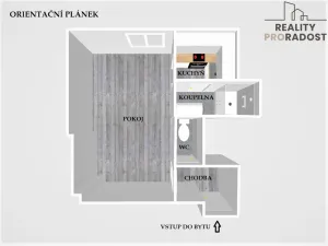 Pronájem bytu 1+kk, Olomouc, Valdenská, 25 m2