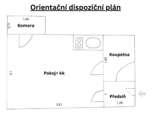 Pronájem bytu 1+kk, Praha - Nusle, V Horkách, 17 m2