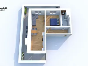 Pronájem bytu 2+kk, Olomouc, Hálkova, 54 m2