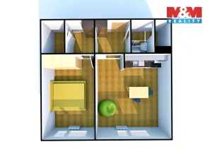 Pronájem bytu 2+kk, Ústí nad Labem - Bukov, Na Kohoutě, 42 m2