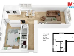 Pronájem bytu 2+kk, Moravany, 9. května, 56 m2