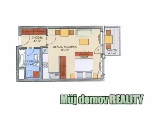 Pronájem bytu 1+kk, Praha - Dolní Měcholupy, Honzíkova, 41 m2