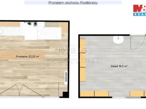 Pronájem obchodního prostoru, Poděbrady, Palackého, 42 m2