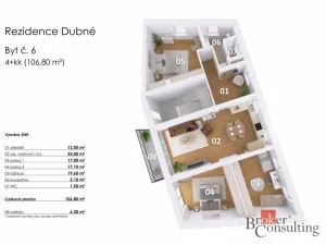 Prodej bytu 4+kk, Dubné, 110 m2