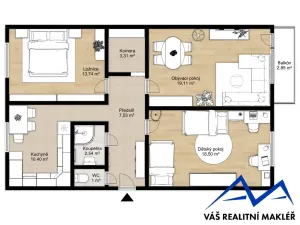 Prodej bytu 3+1, Ostrava, Lumírova, 79 m2