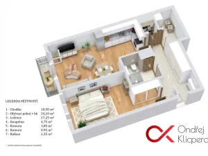 Pronájem bytu 2+kk, Říčany, Na Fialce, 66 m2