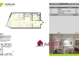 Pronájem bytu 2+kk, Ostrava, Důlní, 54 m2