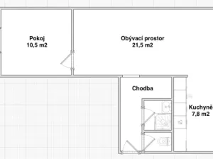 Pronájem bytu 2+1, Ústí nad Labem - Bukov, Školní, 53 m2