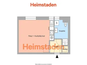 Pronájem bytu 1+kk, Havířov - Město, Kolmá, 25 m2
