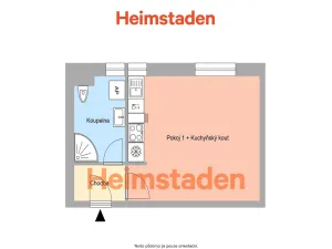 Pronájem bytu 1+kk, Havířov - Město, Kolmá, 25 m2