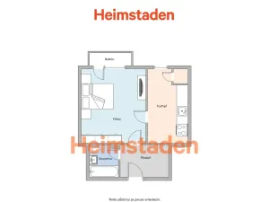 Pronájem bytu 1+1, Ostrava - Poruba, Opavská, 38 m2