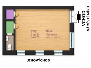 Pronájem obchodního prostoru, Jindřichův Hradec - Jindřichův Hradec I, nám. Míru, 50 m2