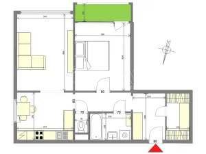 Pronájem bytu 2+1, Liberec - Liberec X-Františkov, Františkovská, 59 m2