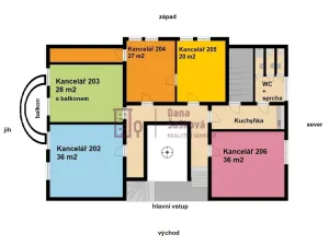 Pronájem kanceláře, Jindřichův Hradec - Jindřichův Hradec IV, Karlov, 36 m2