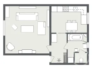 Pronájem bytu 1+1, Ostrava - Moravská Ostrava, Jirská, 45 m2