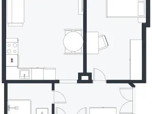 Pronájem bytu 2+kk, Praha - Žižkov, Žerotínova, 47 m2