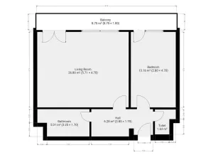 Pronájem bytu 2+kk, Praha - Letňany, Malkovského, 52 m2