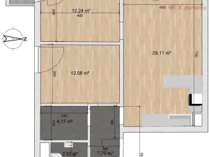 Pronájem bytu 3+kk, Brno - Líšeň, Houbalova, 72 m2