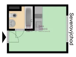 Pronájem bytu 1+kk, Jindřichův Hradec - Jindřichův Hradec III, sídliště Vajgar, 16 m2