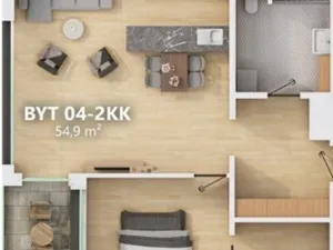 Pronájem bytu 2+kk, České Budějovice, Jeronýmova, 55 m2