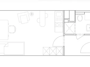 Prodej bytu 1+kk, Brno - Řečkovice, Horácké náměstí, 26 m2