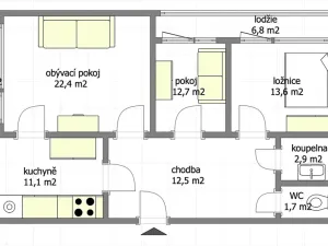 Prodej bytu 3+1, Kladno, M. Švabinského, 77 m2