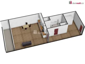 Pronájem bytu 1+kk, Praha - Horní Měcholupy, Hornoměcholupská, 37 m2